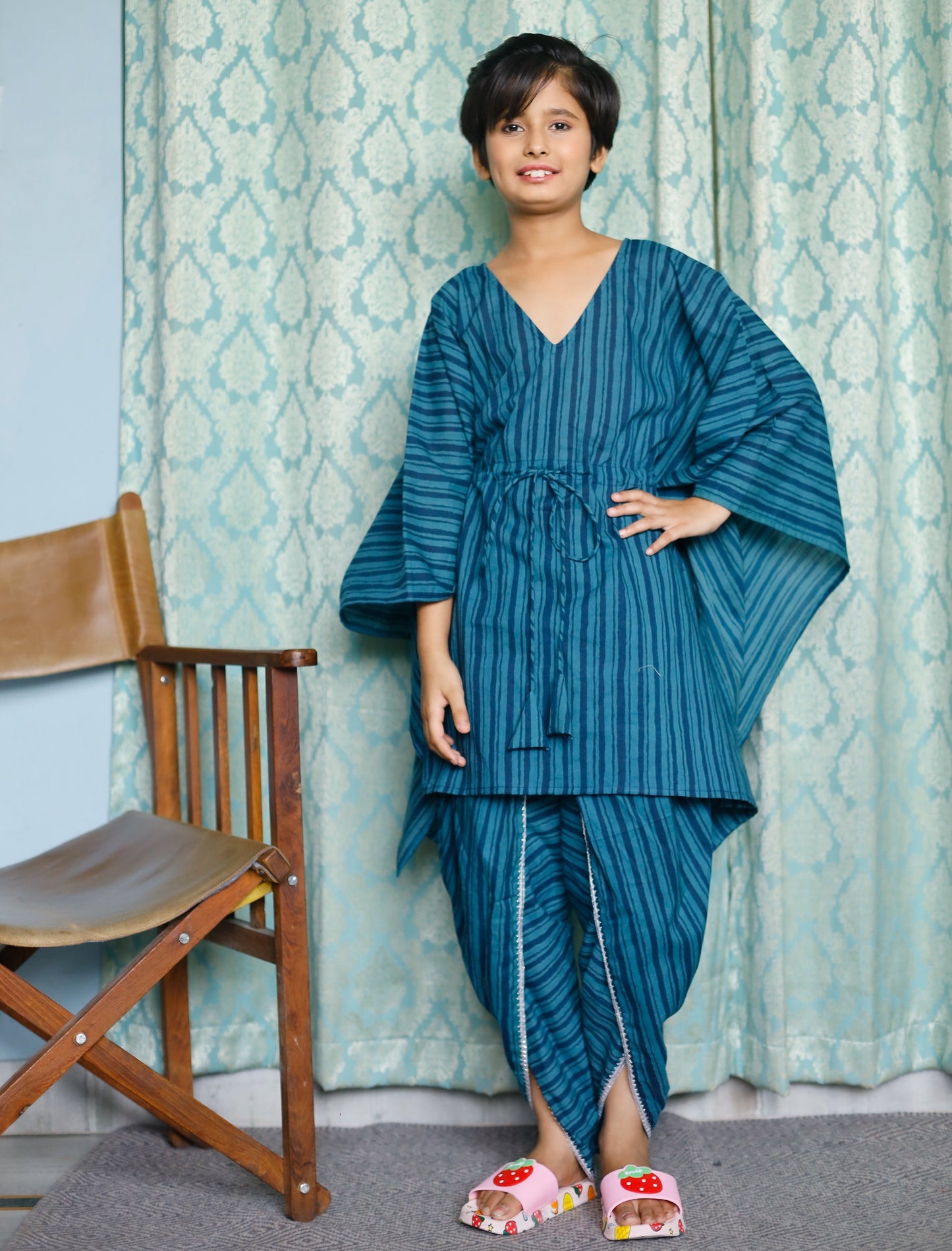 Sophie Blue Kaftan Set