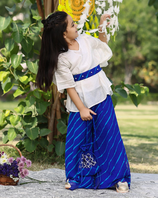 Flowy White Kaftan Set