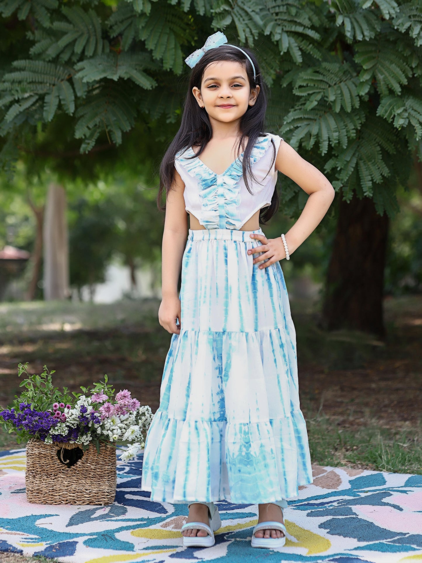 Watery Blue Kids Dress