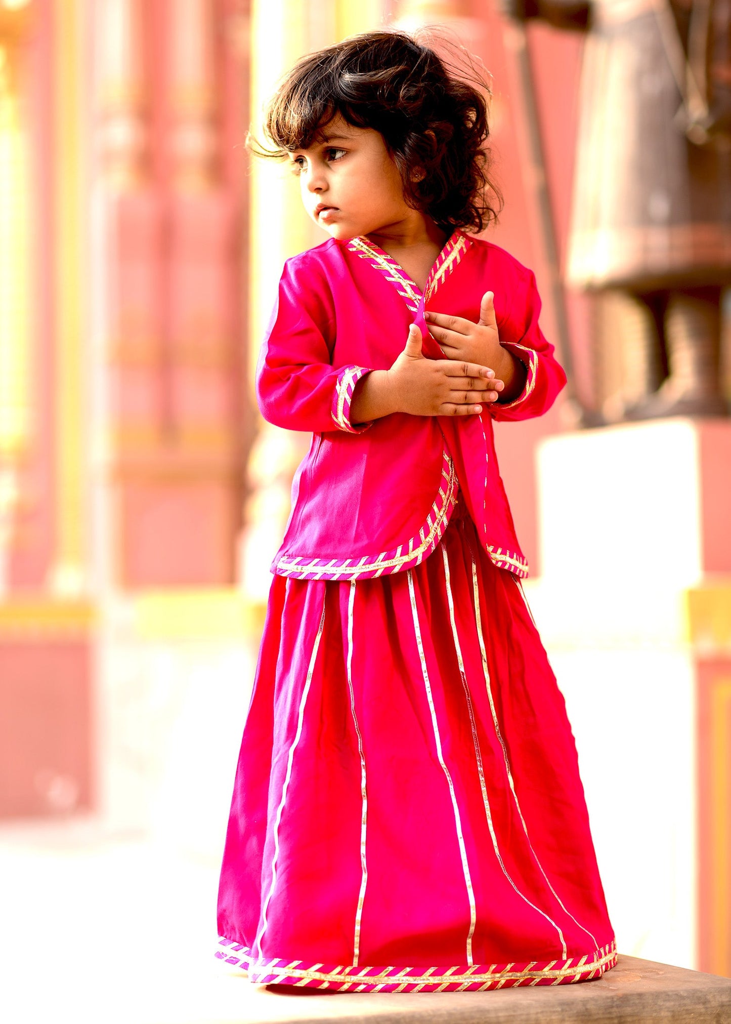 Beautiful Pink Lehanga With Pastel Shade Dupatta