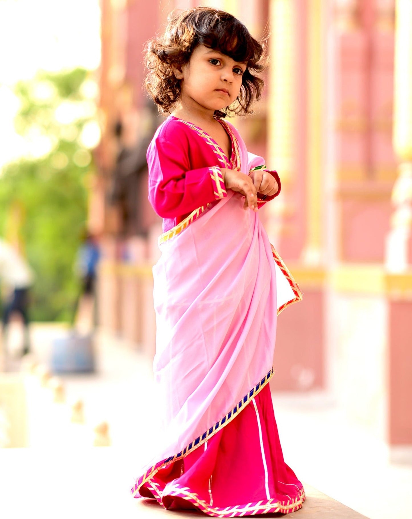 Beautiful Pink Lehanga With Pastel Shade Dupatta