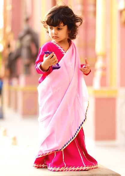 Beautiful Pink Lehanga With Pastel Shade Dupatta