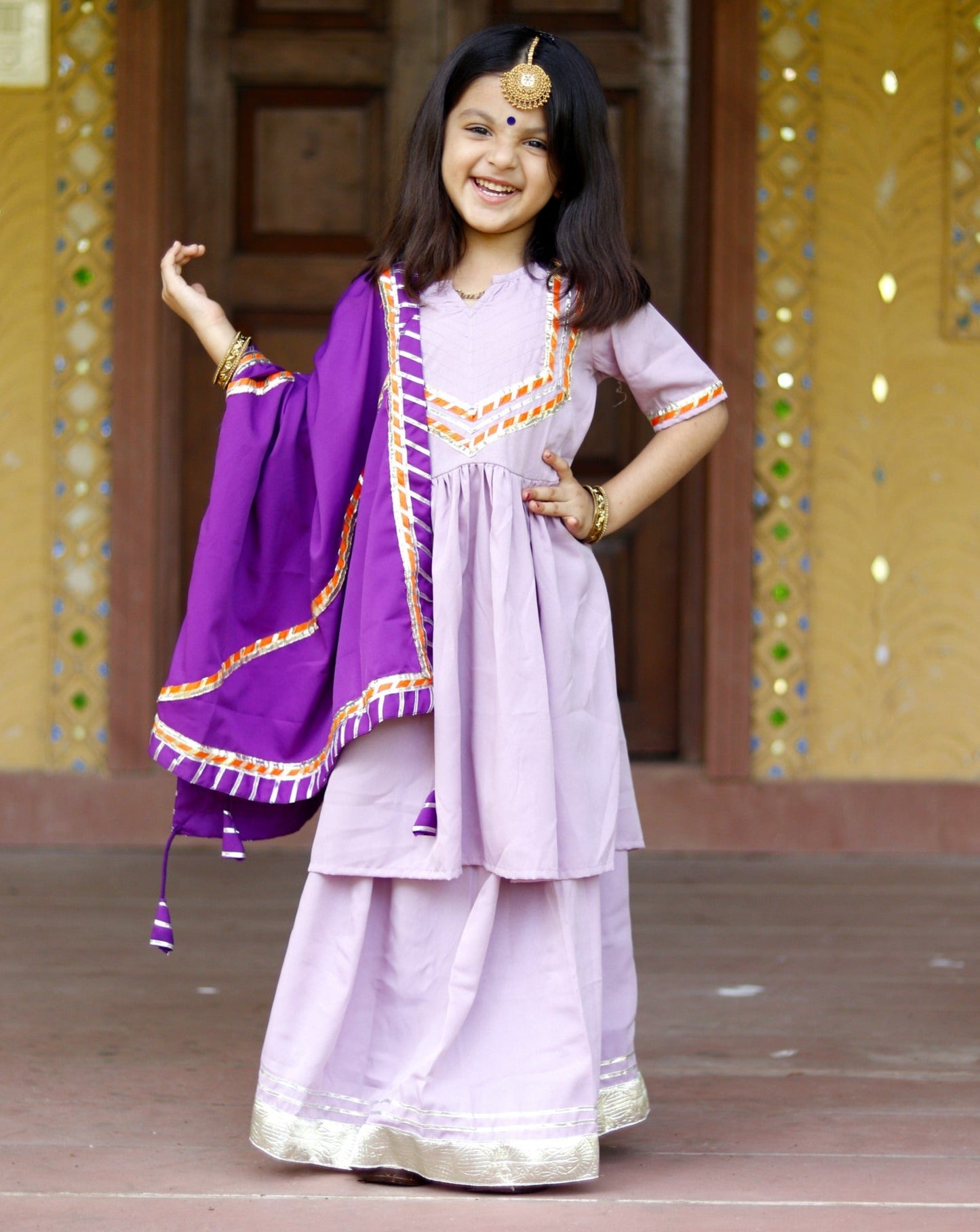 Liliac Purple Skirt Set