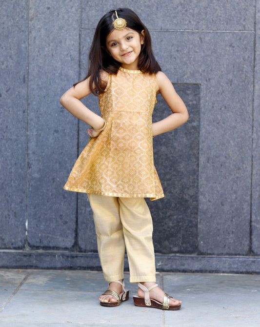 Shiny Golden Kurta Set